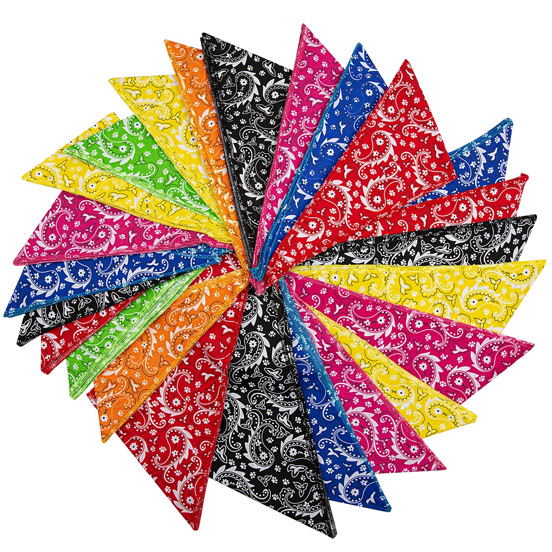 Paisley Bandanas - 60 Assorted Sizes and Patterns by Bandanas Unlimited