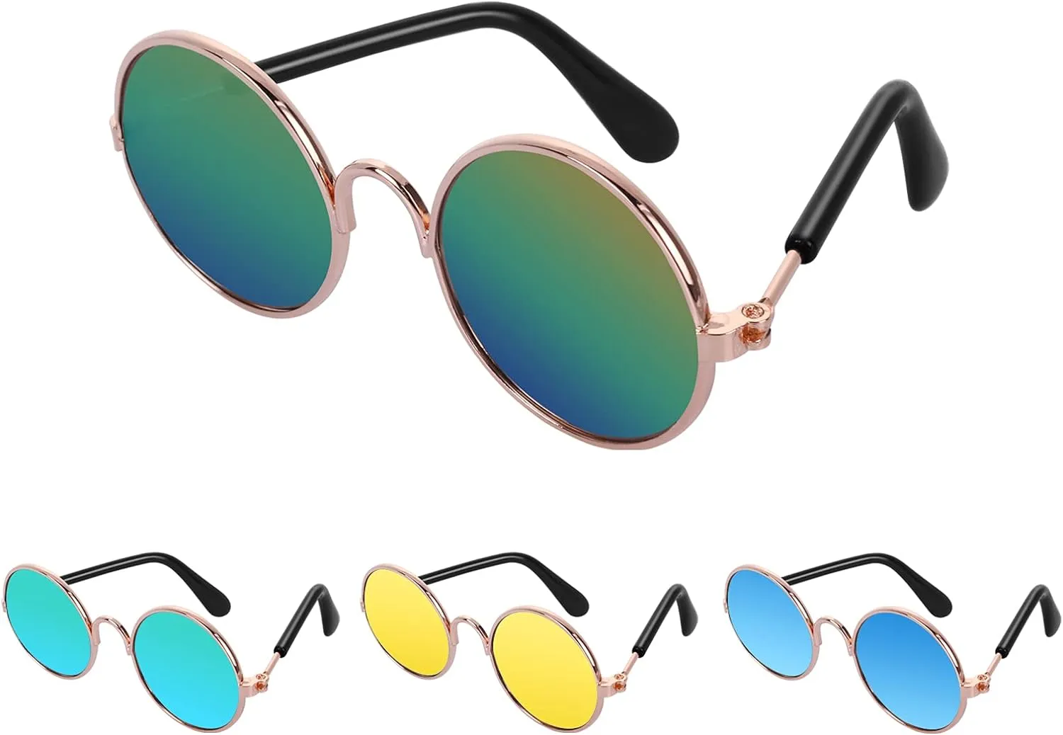 Pet UV Protection Sunglasses (4Pcs- Aviator Sunglasses)