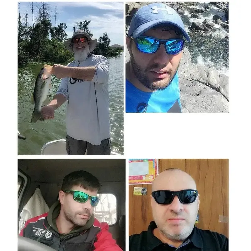 Polarized Sports Sunglasses with Rope UV400  Outdoor Fishing Glasses