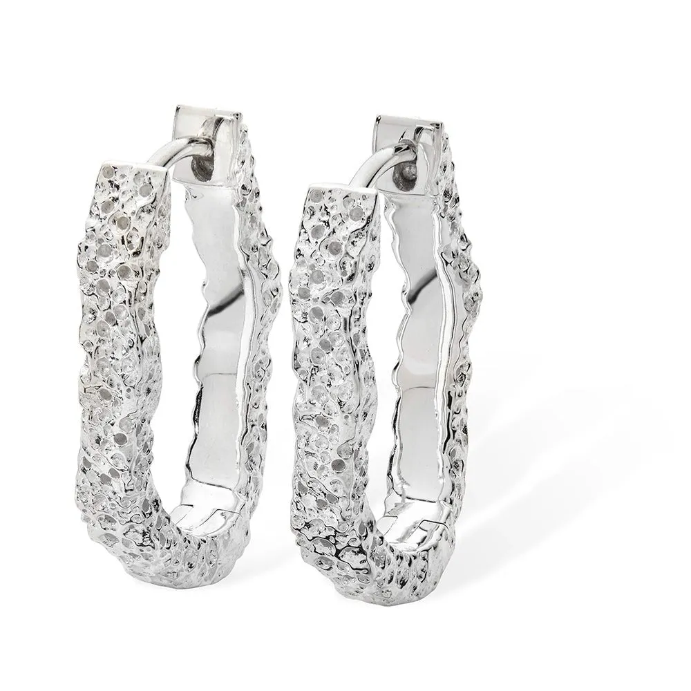 Small Hula Hoop Earrings in Sterling Silver
