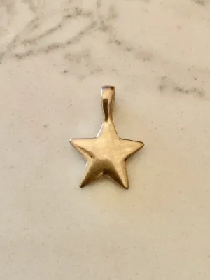 Solid Star Charm - Gold