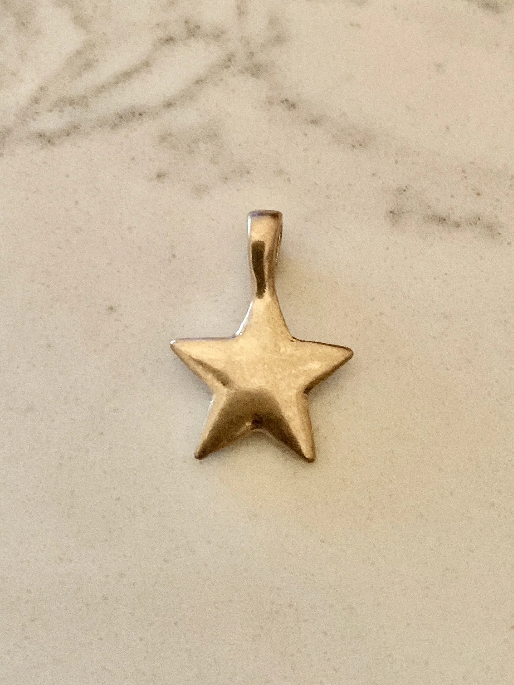 Solid Star Charm - Gold
