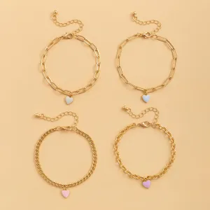 Stackable Geometric Cross Bracelet Set