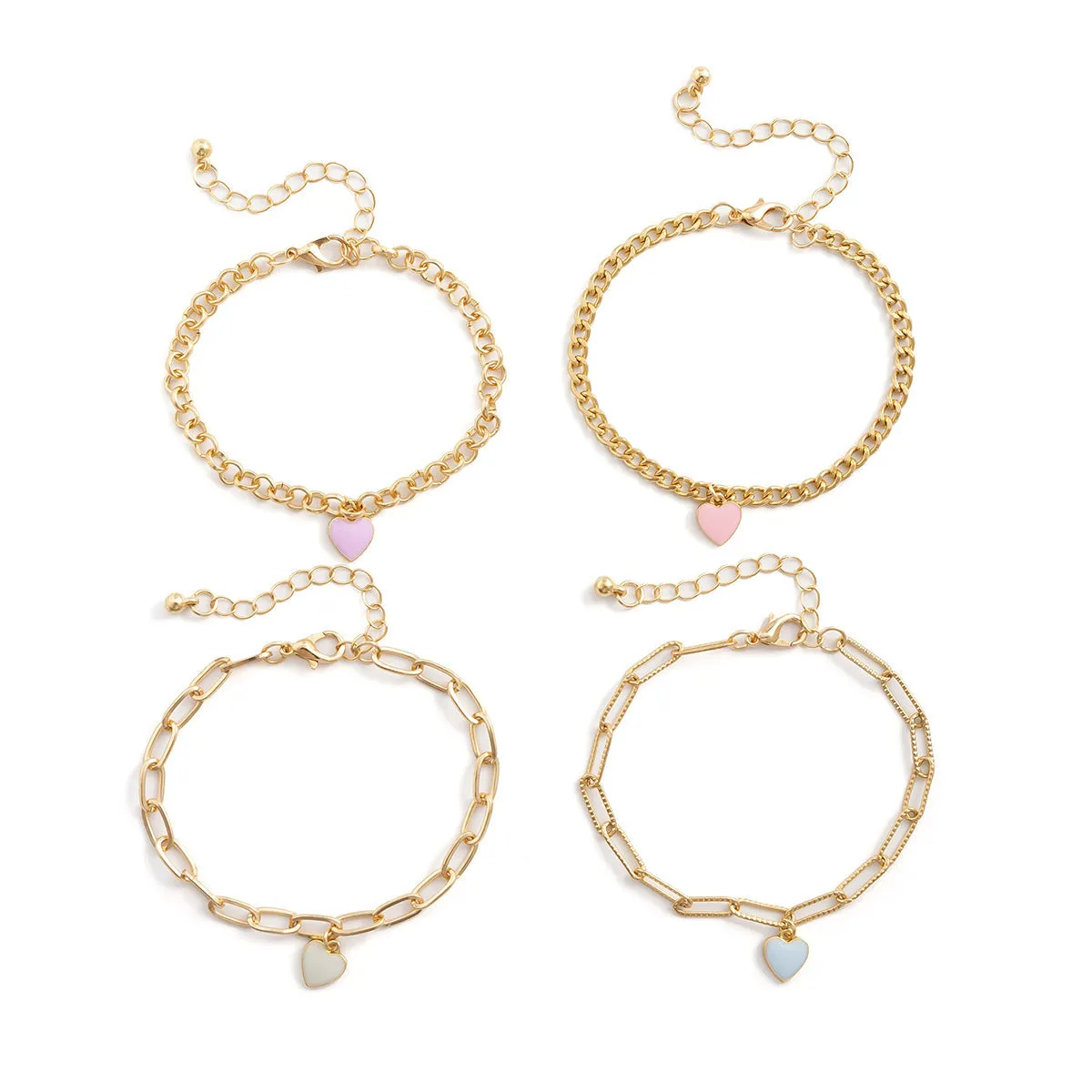 Stackable Geometric Cross Bracelet Set