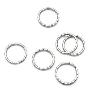 Stainless Steel Key Rings - 30mm - 6 Pieces - Z1639