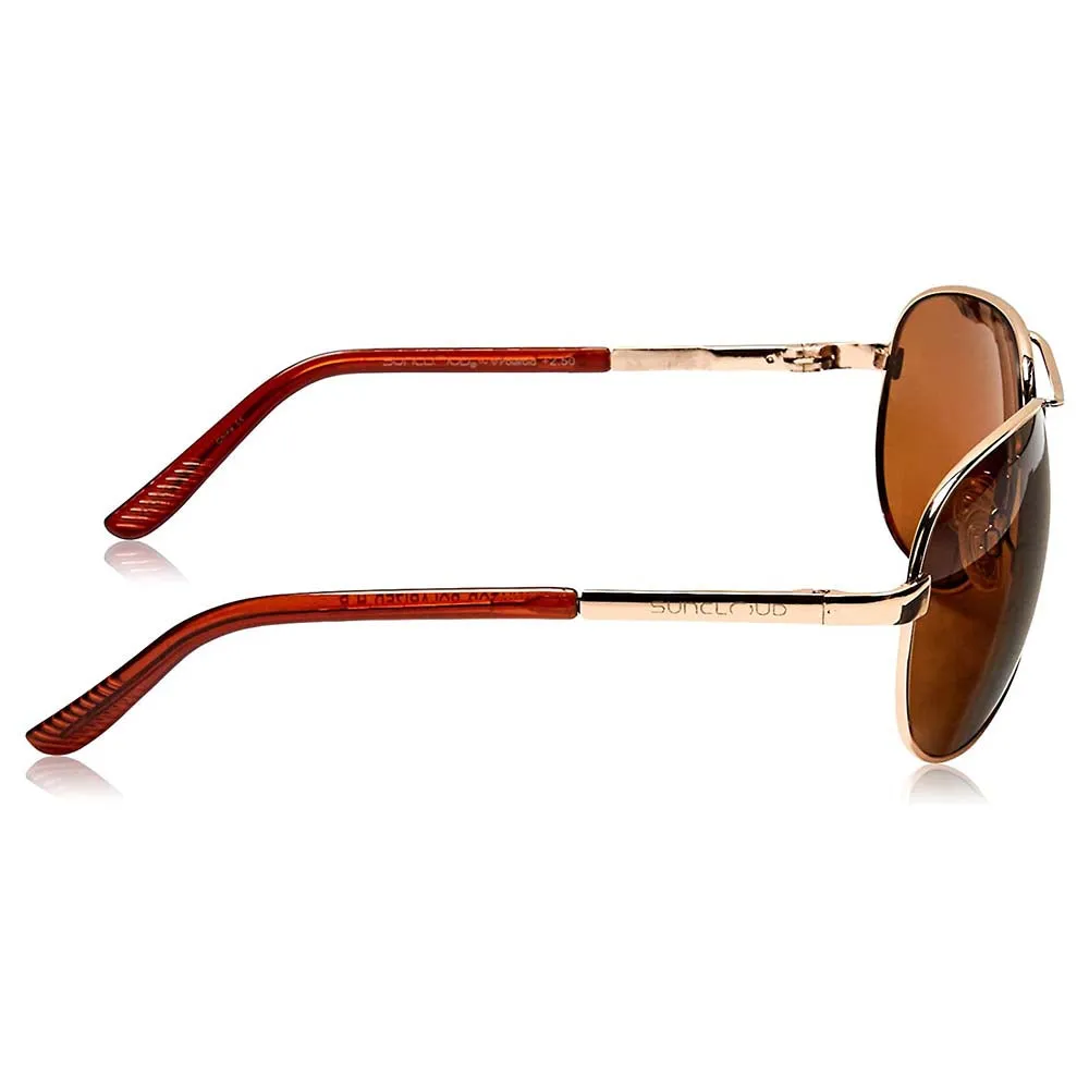 Suncloud Unisex Gold Frame Brown Polycarbonate Lens Polarized Reader Sunglasses - S-AVPPBRGD150