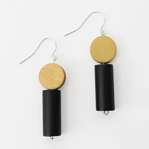Sylca Designs - Mustard and Black Lucy Earrings