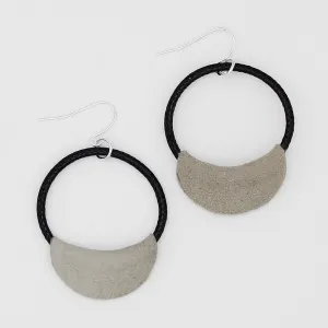 Taupe and Black Loop Earrings