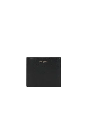 Textured Leather Bi-Fold Wallet