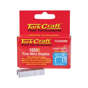 TORK CRAFT STAPLE JT21 X 8MM X 1000PC LIGHT DUTY