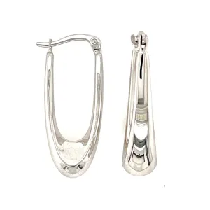 White Gold Hoop Earrings