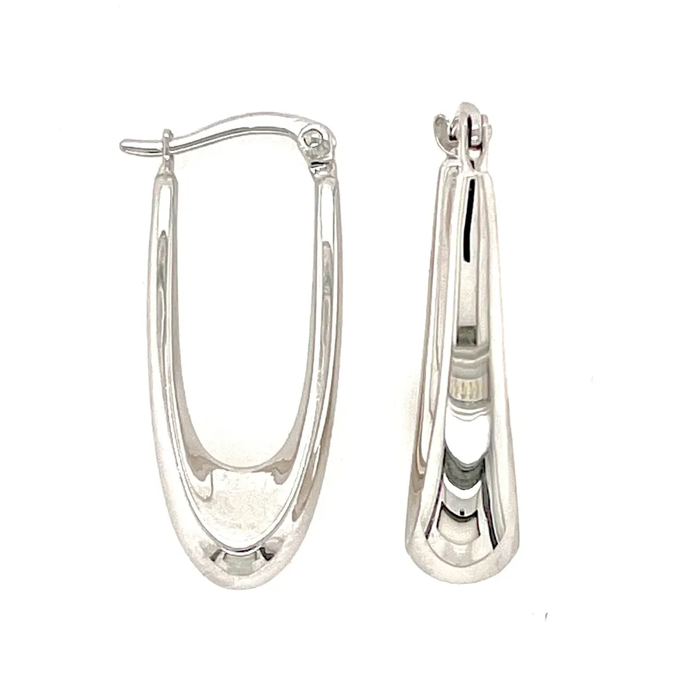 White Gold Hoop Earrings