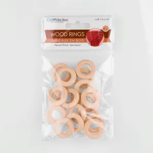 WOOD CRAFT RINGS - 25mm
